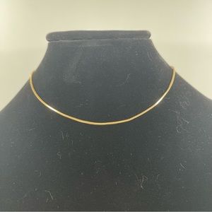 NEW! Nuzon Women’s Girl’s 16” 14K Gold-Plated Dainty 5mm Snake Necklace Choker